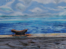 Peter Gulian Painting Beach